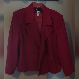 Vintage Wool Blazer Pink Jacket Coat